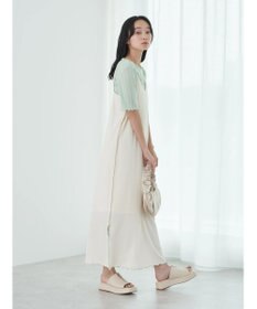 earth music&ecology ＳＥＴ２点配色キャミワンピース＋メローインナー