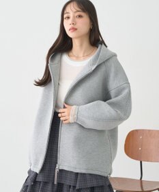 earth music&ecology 【軽量】ダンボールニットフーディーブルゾン