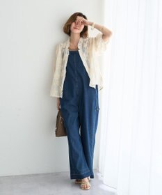 YECCA VECCA 綿麻デニムサロペット