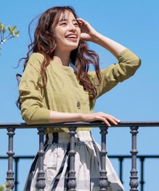 Tiaclasse 【インナーセット・洗える】ボーダー編みシアーニットアンサンブル