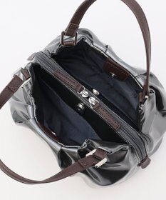 LA BAGAGERIE ソフトエナメル2WAYハンドバッグ Sサイズ