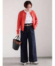 Te chichi 14G綿ポリクルーカーディガン