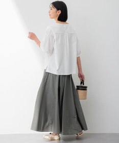 23区 【洗える】ナイロンコットンタフタ フレアスカート