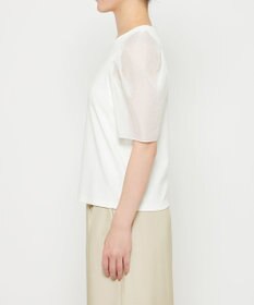 uncrave ダブルフェイスジャージー オーガンジーコンビトップス