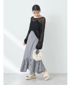 earth music&ecology イレヘムチェックスカート