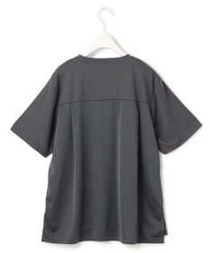 ICB L 【接触冷感・UVケア・洗える】シルケットスムースコンビ Tブラウスカットソー