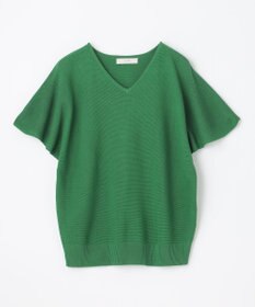 ANY 【洗濯機可/UVケア/アンチピリング】アクリルガーター バタフライスリーブニット