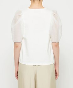 uncrave ダブルフェイスジャージー オーガンジーコンビトップス