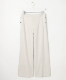 J.PRESS LADIES 【セットアップ対応・洗える】セルロースリネンストレッチ ワイド パンツ