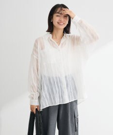 Green Parks シアーワッシャーロングスリーブシャツ