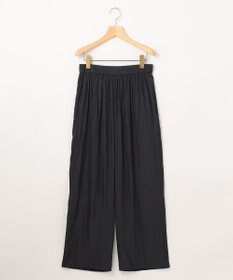 組曲 【洗える】ギャザーライトデシン パンツ ロング丈