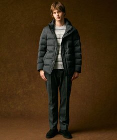 JOSEPH ABBOUD 【キングサイズ・軽量/ストレッチ/尾州産ジャージー素材】ウールミルドジャージータック パンツ