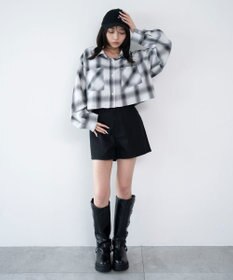WEGO ショートチェックシャツ