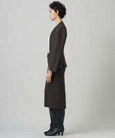 ICB 【洗える】プロヴィスウールツイル ノーカラージャケット