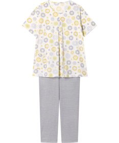 Wing パジャマ 綿100%(本体) 天竺素材 5分袖 半袖 長ズボン レディース EP8045 ウイング／ワコール