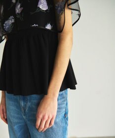 GRACE CONTINENTAL 刺繍ケープニットトップ