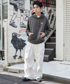 WEGO 【ユニセックス着用ITEM】ピグメントグラフィックプルパーカー