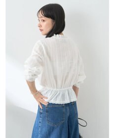 earth music&ecology ピンタックフリルブラウス