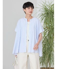 AMERICAN HOLIC 接触冷感フレンチスリーブ切り替えフレアブラウス