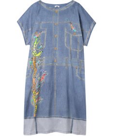 tsumori chisato SLEEP ツモリチサト ワンピース 綿100%(本体) 楊柳素材 3分袖 半袖 ロング丈 レディース UNT115 /ワコール