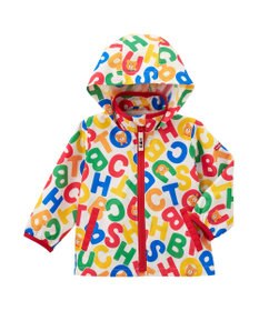 MIKI HOUSE HOT BISCUITS 【80-120cm】 ロゴ総柄 ウインドブレーカー