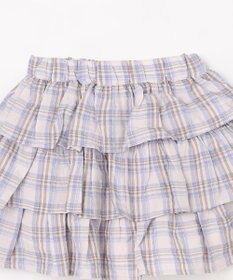 ANY KIDS 【洗濯機可能】ティアード チェックスカパン