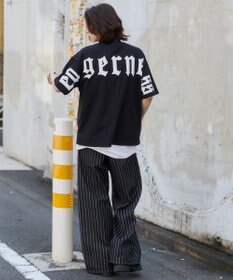 WEGO 【ユニセックス着用ITEM/MLサイズ展開】アクセ付きストレートライングラフィックT（SS）