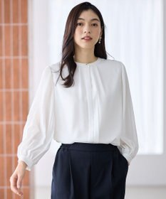 ANY L プリーツブラウス