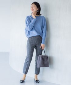 組曲 L 【洗える・WEB限定】2WAYウォームストレッチ テーパードパンツ