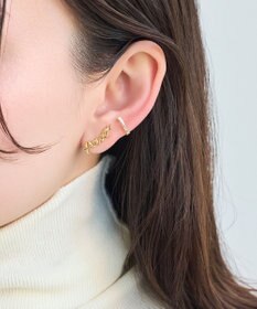 Phoebe 【金属アレルギー対応】【痛くないシリーズ】ツイストバービジューライトフィットイヤリング　ゴールド