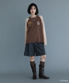 Green Parks VILLAINS/スカー/ダメージラグラン配色ニット