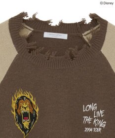 Green Parks VILLAINS/スカー/ダメージラグラン配色ニット