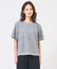 J.PRESS LADIES レースコンビジャージー カットソー