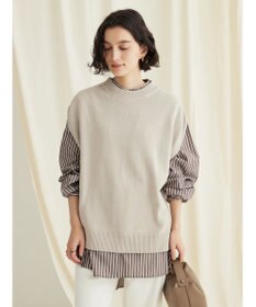 CRAFT STANDARD BOUTIQUE 洗える クルーネックニットベスト