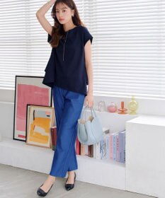 Tiaclasse 【日本製・新色追加・洗える・ストレッチ】エアシルキーワイドパンツ