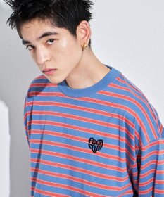 WEGO 【MLサイズ展開】ボーダーワンポイントT（LS）