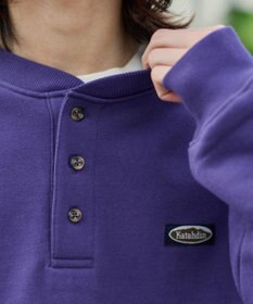 WEGO 【ユニセックス着用ITEM/MLサイズ展開/裏起毛】ショートドロストヘンリーネックプルオーバー