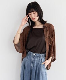 YECCA VECCA 【2点SET】キャミ付きシアードットシャツ