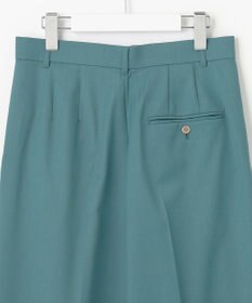 自由区 S 【洗える】TWラチネストレッチワイドクロップド パンツ