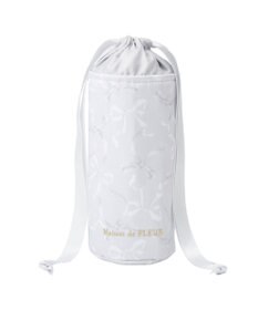 Maison de FLEUR 【保冷機能付き】リボン柄巾着ボトルケース