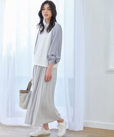 ANY 【洗濯機可/UVケア/アンチピリング】布帛ねじり袖コンビプルオーバー