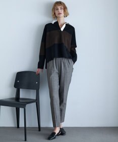 ICB 【UVカット・洗える】ウール2WAYストレッチ ドロストパンツ