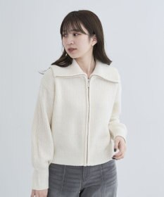 Green Parks Ｚｉｐ付きコンパクトニットカーディガン