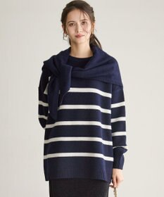 23区 S 【SLOW/一部店舗限定】ソフトウール ボーダー ニット