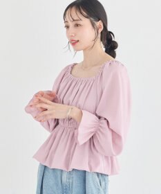 earth music&ecology バルーンヘムブラウス