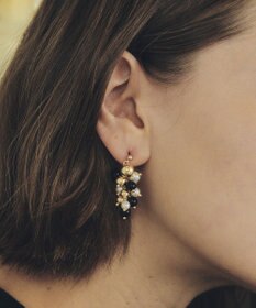 YECCA VECCA パールMIXボリュームピアス