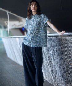 組曲 フラワーガーデンプリント ブラウス