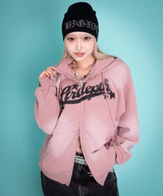 WEGO 【ユニセックス着用ITEM/MLサイズ展開】グラフィックZIPパーカー