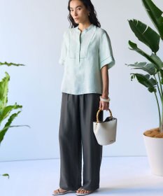23区 S 【先行予約】LIBECOリネン はしごレース ブラウス