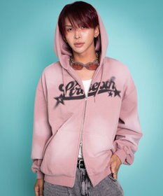 WEGO 【ユニセックス着用ITEM/MLサイズ展開】グラフィックZIPパーカー